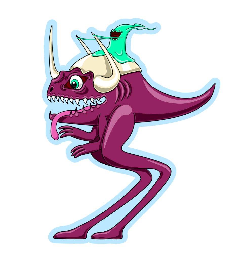 Blob-creature-riding-monster