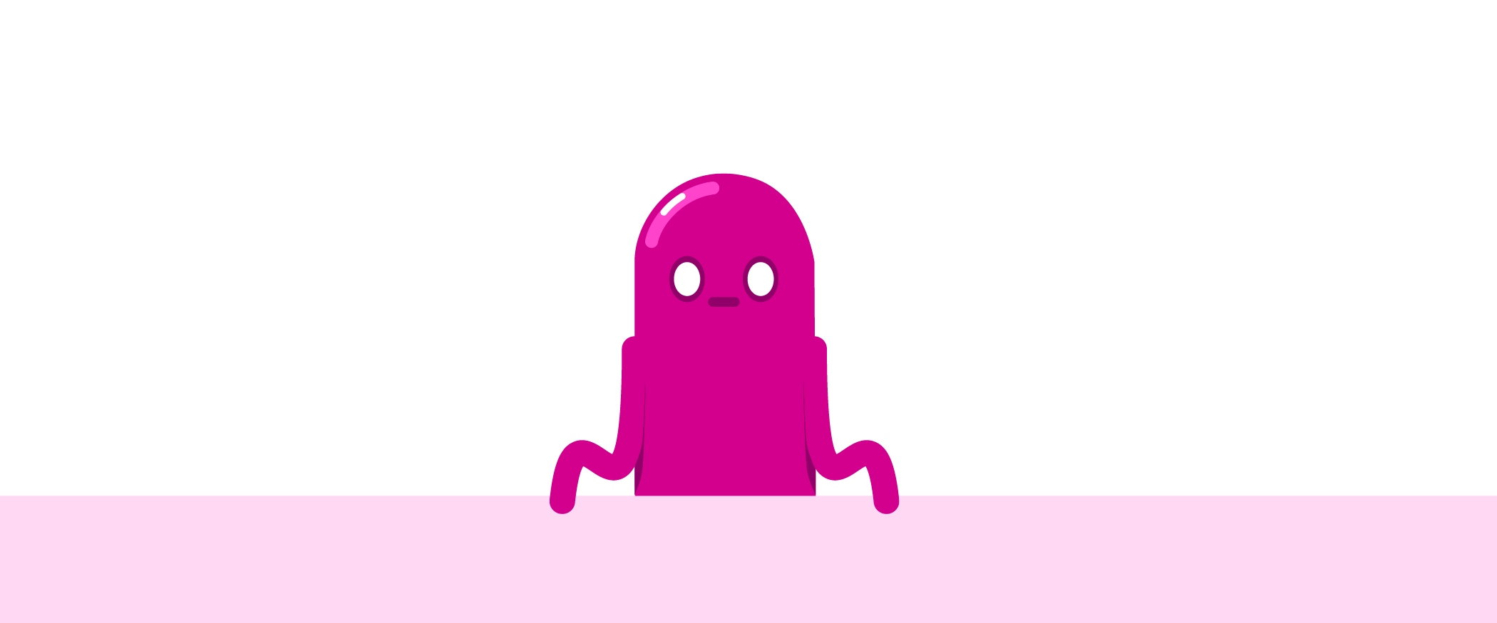 pink-creature-question-mark-pink-wall